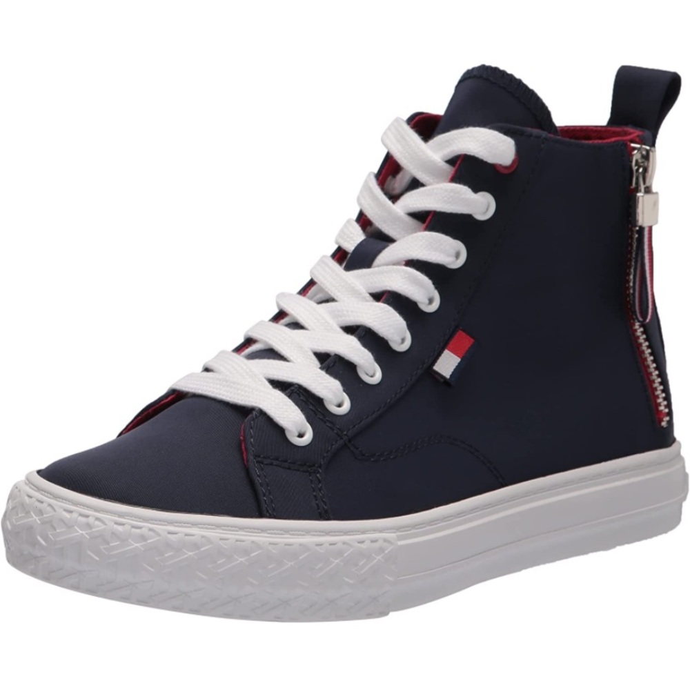 NWOT Tommy Hilfiger Nylon Navy Hightop Sneakers